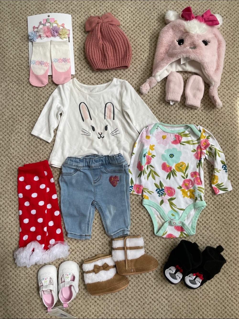 Baby girl 0-3 month bundle - fall/winter/spring bundle